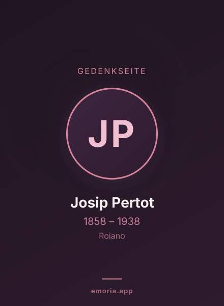Gedenkportrait von Josip Pertot