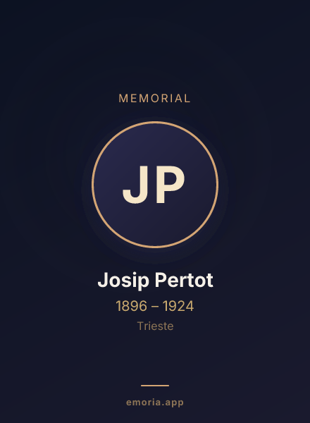 Memorial portrait of Josip Pertot