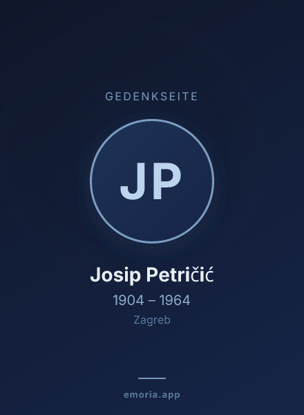 Gedenkportrait von Josip Petričić
