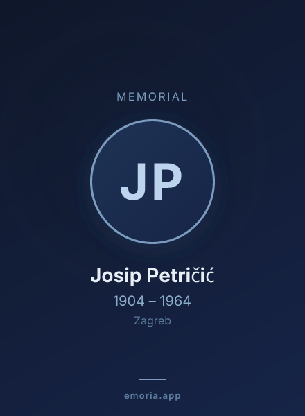 Memorial portrait of Josip Petričić