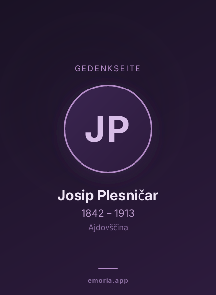 Gedenkportrait von Josip Plesničar