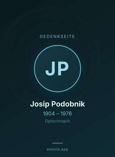 Gedenkportrait von Josip Podobnik