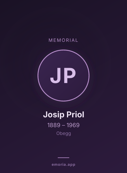 Memorial portrait of Josip Priol