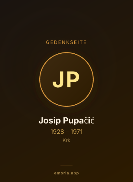 Gedenkportrait von Josip Pupačić