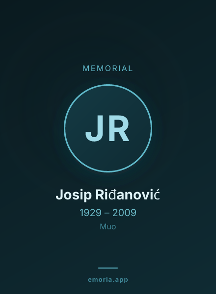 Memorial portrait of Josip Riđanović