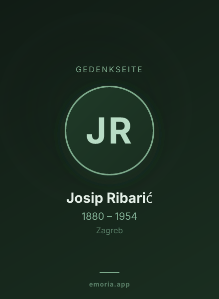 Gedenkportrait von Josip Ribarić