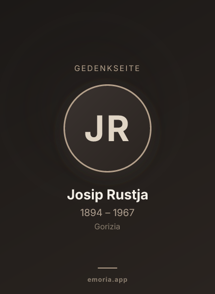 Gedenkportrait von Josip Rustja