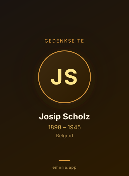 Gedenkportrait von Josip Scholz