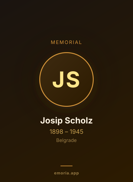 Memorial portrait of Josip Scholz
