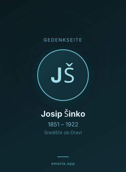Gedenkportrait von Josip Šinko