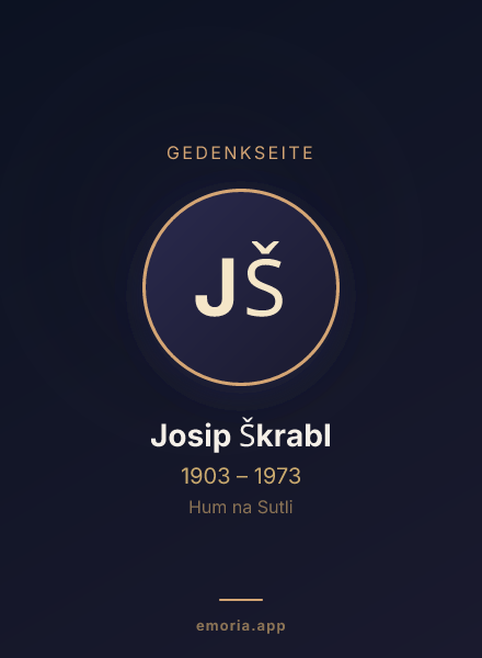 Gedenkportrait von Josip Škrabl