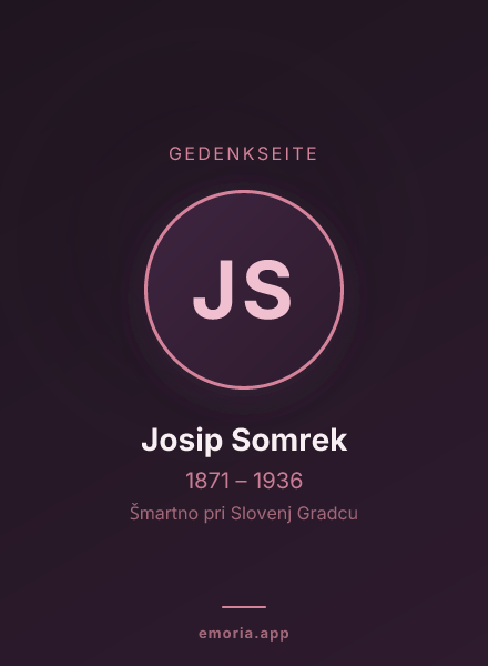 Gedenkportrait von Josip Somrek
