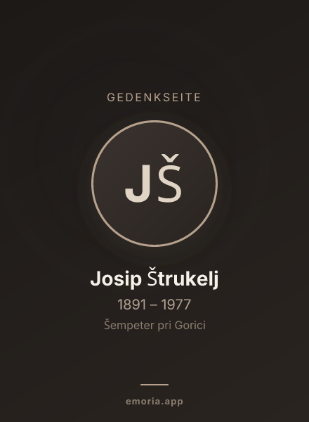 Gedenkportrait von Josip Štrukelj