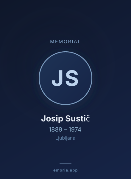 Memorial portrait of Josip Sustič