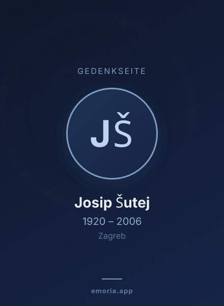 Gedenkportrait von Josip Šutej