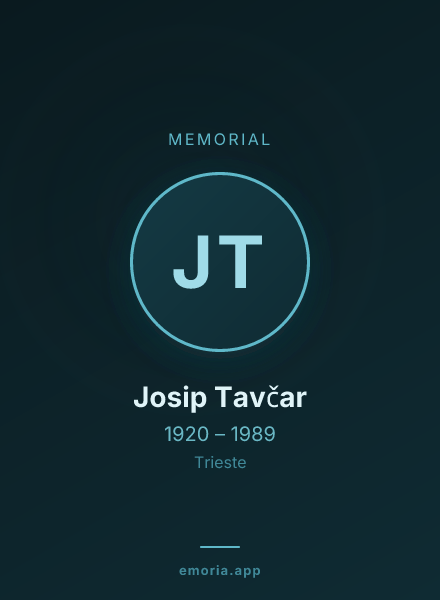 Memorial portrait of Josip Tavčar