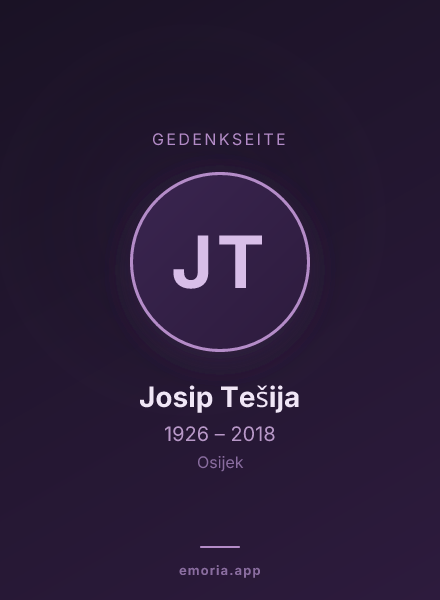 Gedenkportrait von Josip Tešija