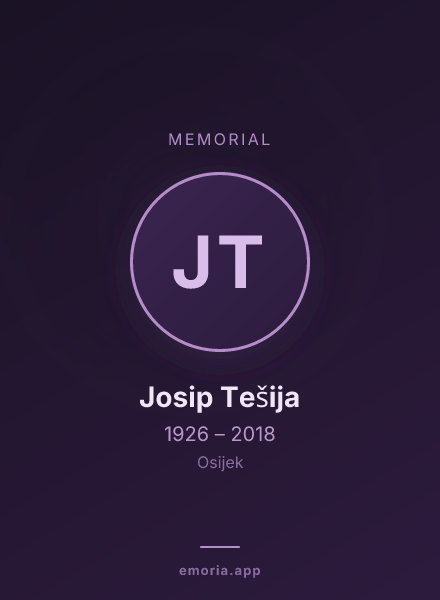 Memorial portrait of Josip Tešija
