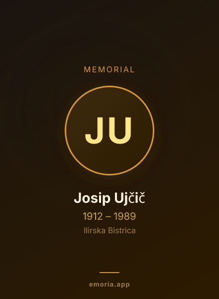 Memorial portrait of Josip Ujčič