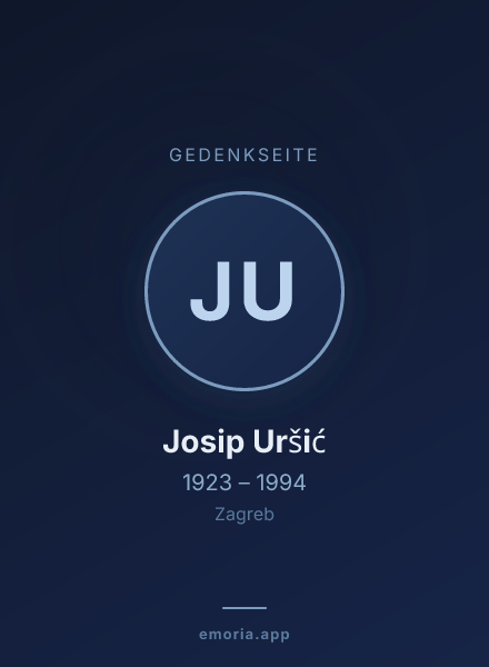 Gedenkportrait von Josip Uršić