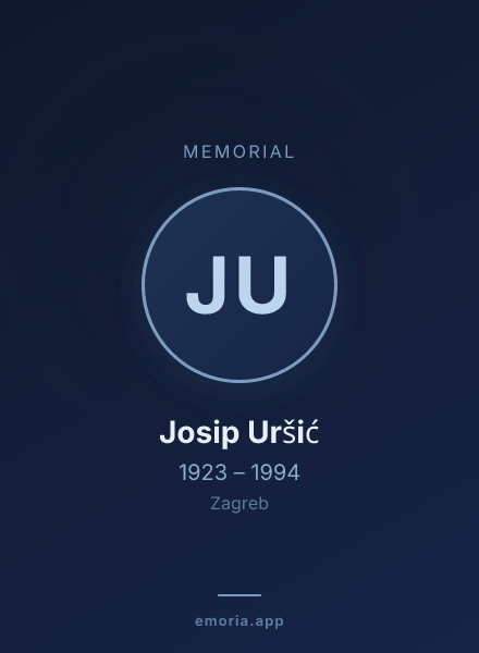 Memorial portrait of Josip Uršić