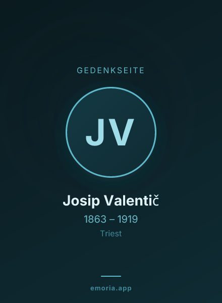 Gedenkportrait von Josip Valentič