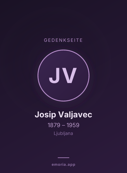 Gedenkportrait von Josip Valjavec