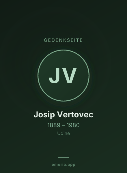 Gedenkportrait von Josip Vertovec