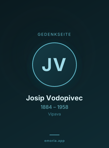 Gedenkportrait von Josip Vodopivec