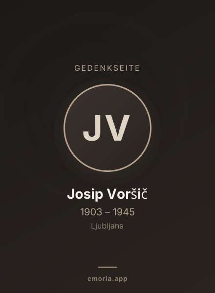 Gedenkportrait von Josip Voršič