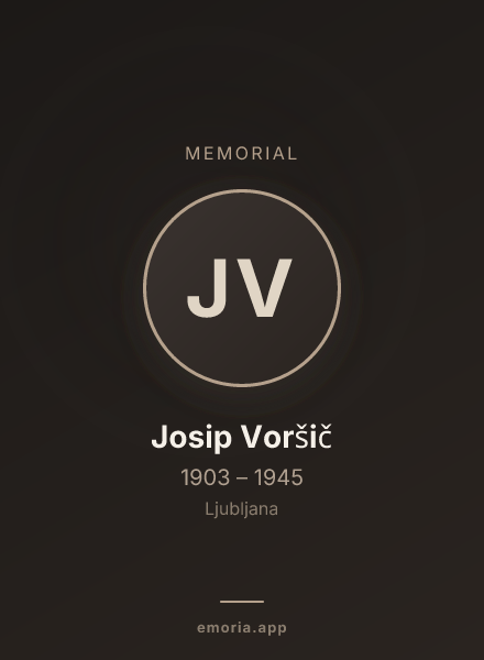 Memorial portrait of Josip Voršič