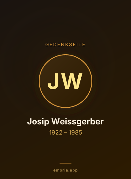 Gedenkportrait von Josip Weissgerber