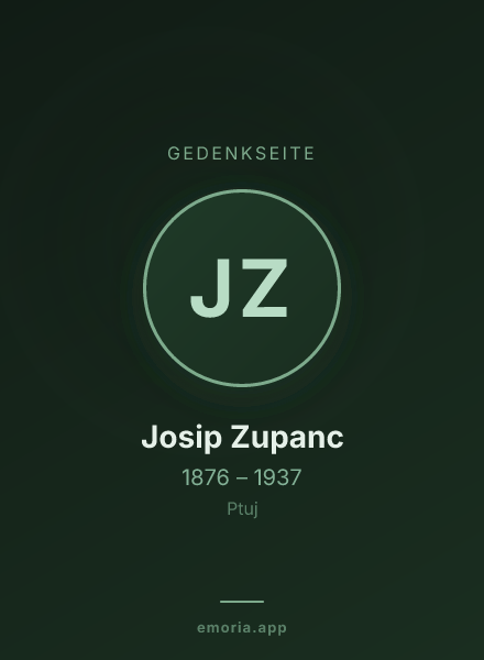 Gedenkportrait von Josip Zupanc