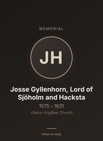 Memorial portrait of Josse Gyllenhorn, Lord of Sjöholm and Hacksta
