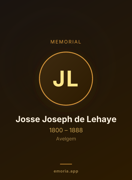 Memorial portrait of Josse Joseph de Lehaye