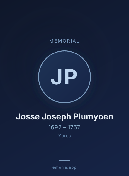 Memorial portrait of Josse Joseph Plumyoen