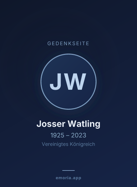 Gedenkportrait von Josser Watling