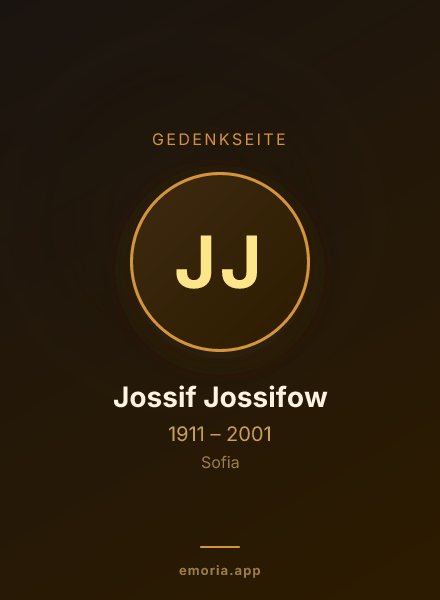 Gedenkportrait von Jossif Jossifow