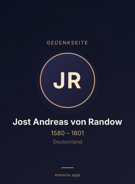 Gedenkportrait von Jost Andreas von Randow