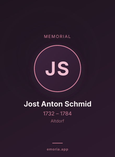 Memorial portrait of Jost Anton Schmid