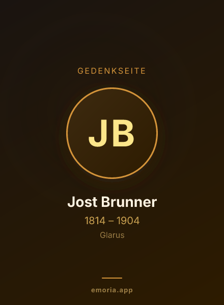 Gedenkportrait von Jost Brunner