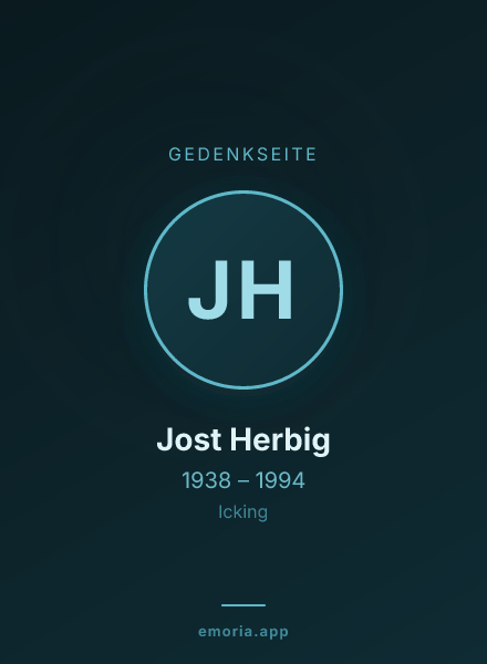 Gedenkportrait von Jost Herbig