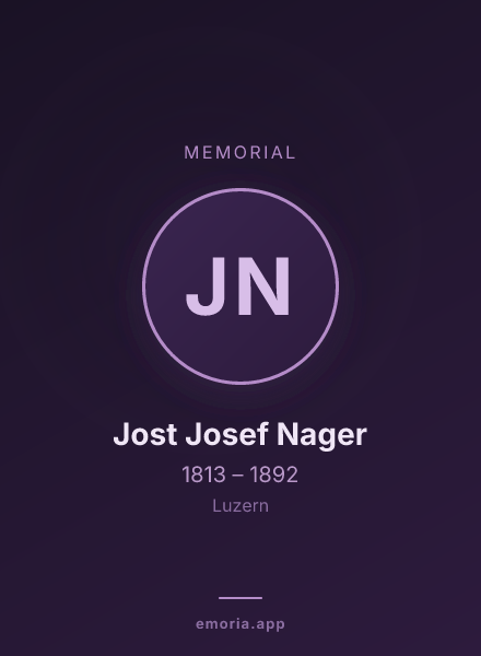 Memorial portrait of Jost Josef Nager