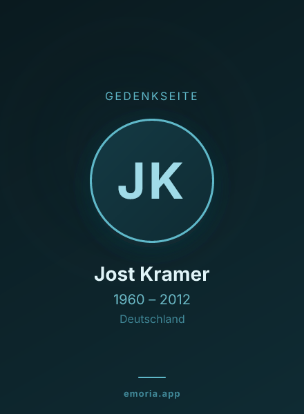 Gedenkportrait von Jost Kramer