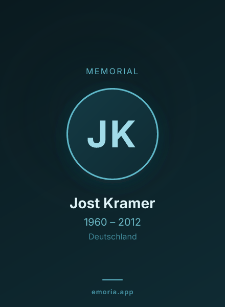 Memorial portrait of Jost Kramer