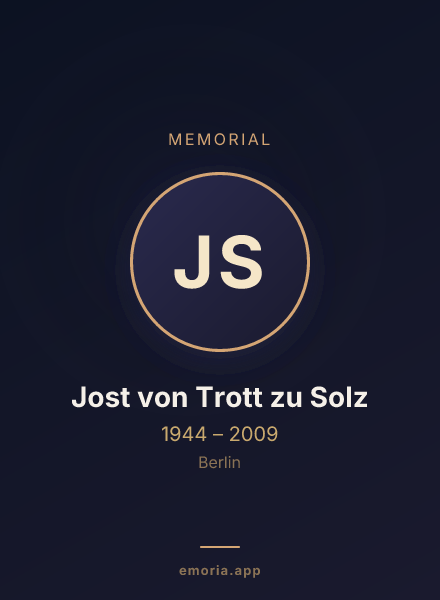 Memorial portrait of Jost von Trott zu Solz