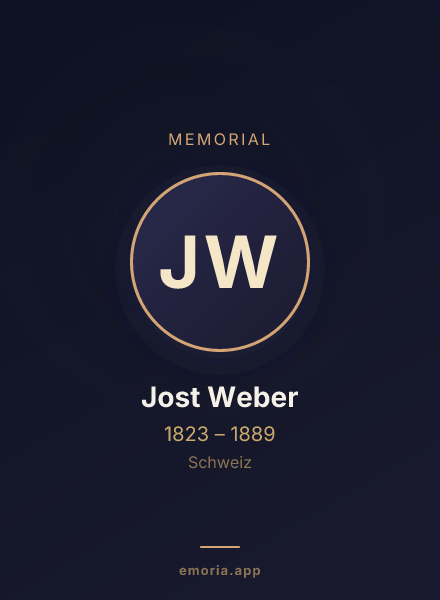 Memorial portrait of Jost Weber
