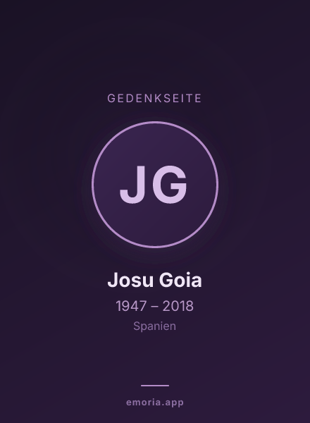 Gedenkportrait von Josu Goia