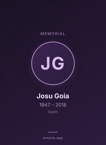 Memorial portrait of Josu Goia