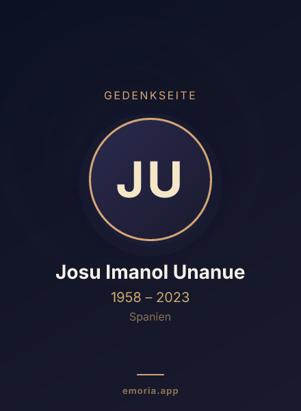 Gedenkportrait von Josu Imanol Unanue